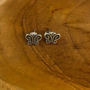 James Avery Silver Butterfly Scroll Stud Earrings